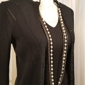 Christian Dior💝 Boutique Black Wool Sweater Set